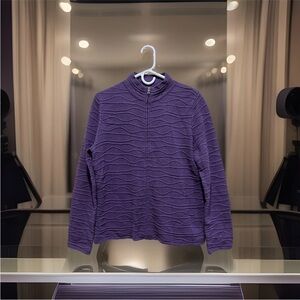 Coldwater Creek Deep Purple Knit Jacket